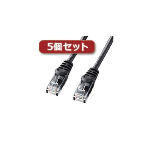 5個セット サンワサプライ カテゴリ6UTPLANケーブル LA-Y6-10BKX5