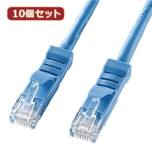 10個セットサンワサプライ L型カテゴリ5eより線LANケーブル KB-T5YL-006LBX10