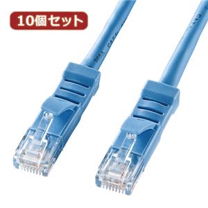 10個セットサンワサプライ L型カテゴリ5eより線LANケーブル KB-T5YL-01LBX10