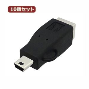 10個セット 3Aカンパニー USB2.0 B（メス）-miniUSB（オス）変換プラグ USB変換アダプタ UAD-BMNB UAD-BMNBX10