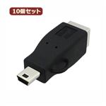 10個セット 3Aカンパニー USB2.0 B（メス）-miniUSB（オス）変換プラグ USB変換アダプタ UAD-BMNB UAD-BMNBX10