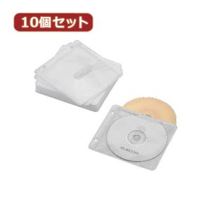 10個セットエレコム Blu-ray・CD・DVD対応不織布ケース 2穴 CCD-NBWB60WH CCD-NBWB60WHX10