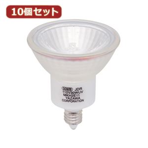 YAZAWA 10個セット エコクールハロゲンシャイン 50W形 E11 広角 2個パック JDR110V30WUVWKH2E112PX10