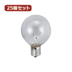 YAZAWA 25個セット ベビーボール球40WクリアE26 G602640CX25