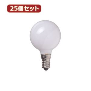 YAZAWA 25個セット ベビーボール球25WホワイトE14 G501425WX25