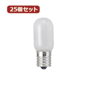 YAZAWA 25個セット ナツメ球5Wホワイト口金E17 T201705WX25