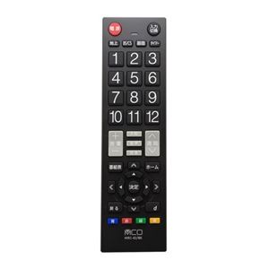 （まとめ） ミヨシ TV用簡単リモコン スタンダードタイプ 23社対応 MRC-02／BK 【×3セット】