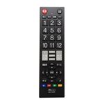 （まとめ） ミヨシ TV用簡単リモコン スタンダードタイプ 23社対応 MRC-02／BK 【×3セット】