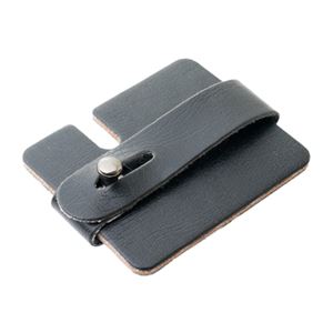 （まとめ） ミヨシ イヤホンホルダー 巻きタイプ ブラック AAC-IH02／BK 【×5セット】
