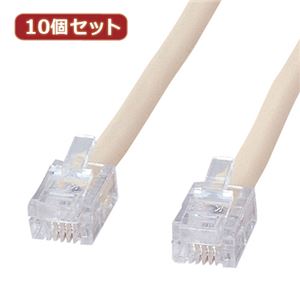 10個セット サンワサプライ シールド付ツイストモジュラーケーブル TEL-ST-5N2 TEL-ST-5N2X10