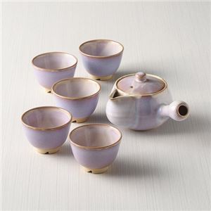 萩むらさきゆり 茶器5客揃（茶こし付）