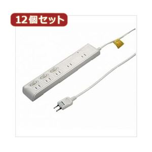 YAZAWA 12個セット デジタル機器用使い分けタップ Y02BKS532WHX12