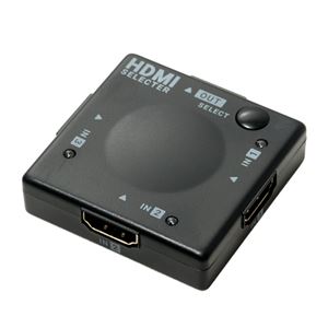 （まとめ） ミヨシ HDMIセレクタ- 3in1out ブラック HDS-3P2 【×3セット】