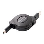 （まとめ） ミヨシ USB2.0ケーブル C-A両面 リール 1.2m 黒 SCC-R2012／BK 【×3セット】