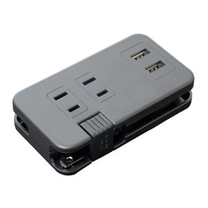 （まとめ） ミヨシ モバイルタップ USB2ポ-ト 2.4A対応 AC3口付き 黒 IPA-24AC2／BK 【×2セット】