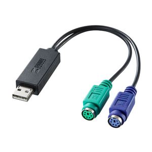 （まとめ） サンワサプライ USB-PS／2変換コンバータ USB-CVPS4 【×3セット】