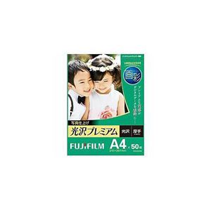 （まとめ） 富士フイルム 画彩 写真仕上げ 光沢プレミアム （A4サイズ・50枚） WPA450PRM 【×2セット】