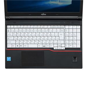 （まとめ） サンワサプライ ノート用シリコンキーボードカバー（富士通LIFEBOOKAシリーズ用） FA-SLIFEA2W 【×2セット】