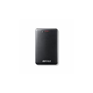 BUFFALO バッファロー SSD-PM240U3A-B 耐振動・耐衝撃 省電力設計 USB3.1（Gen1）対応 小型ポータブルSSD 240GB ブラック SSD-PM240U3A-B（USB）