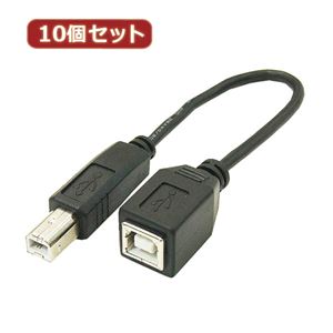 変換名人 10個セット USBケーブル20cm B（オス） to B（メス） USBBA-BB20X10