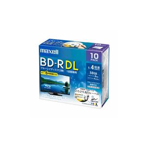 maxell BRV50WPE10S 録画用BD-R ひろびろ美白レーベルディスク 1-4倍 50GB 10枚 うす型5mmケース