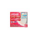 （まとめ） maxell 録画用DVD-RW 標準120分 1-2倍速 ワイドプリンタブルホワイト 5枚パック DW120WPA.5S 【×5セット】