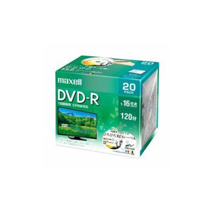 （まとめ） maxell DRD120WPE20S 録画用DVD-R ひろびろ美白レーベルディスク 1-16倍 4.7GB 20枚 うす型5mmケース 【×3セット】