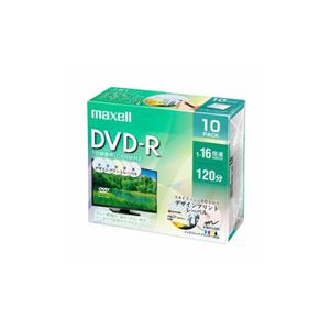 （まとめ） maxell DRD120PME10S 録画用DVD-R デザインプリントレーベルディスク 1-16倍 4.7GB 10枚 うす型5mmケース 【×5セット】