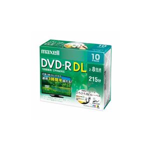 （まとめ） maxell DRD215WPE10S 8倍速対応DVD-R DL 215分 10枚パック 【×2セット】