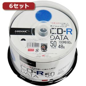 6セットHI DISC CD-R（データ用）高品質 50枚入 TYCR80YP50SPX6