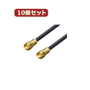 変換名人 10個セット アンテナ 4Cケーブル 3.0m + L型 F4-300X10