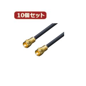 変換名人 10個セット アンテナ 4Cケーブル 5.0m + L型 F4-500X10