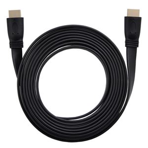 （まとめ） HDMIケーブル フラット 3m HDMIver1.4 金メッキ端子 High Speed HDMI Cable ブラック AS-CAVS002 【×5セット】