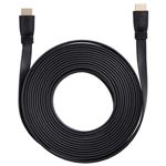 （まとめ） HDMIケーブル フラット 5m HDMIver1.4 金メッキ端子 High Speed HDMI Cable ブラック AS-CAVS003 【×5セット】