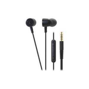 （まとめ） Audio-Technica オーディオテクニカ iPod／iPhone／iPad専用インナーイヤーヘッドホン 「dip neon color」 （ブラック） ATH-CKL220i-BK 【×2セット】