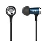 NAGAOKA アルミニウムボディ ハイレゾ対応高音質イヤホン インディゴ P609ID
