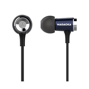 NAGAOKA アルミニウムボディ ハイレゾ対応高音質イヤホン ロイヤルブルー P609RBL