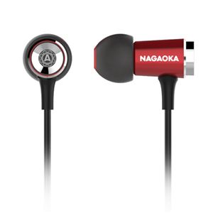 NAGAOKA アルミニウムボディ ハイレゾ対応高音質イヤホン レッド P609RD