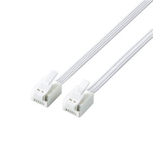 （まとめ） エレコム ツメ折れ防止モジュラーケーブル MJ-T05WH 【×10セット】