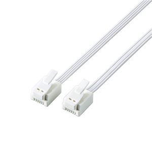 （まとめ） エレコム ツメ折れ防止モジュラーケーブル MJ-T10WH 【×5セット】