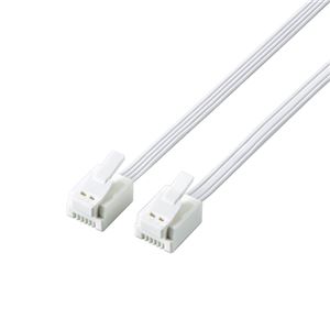 （まとめ） エレコム ツメ折れ防止モジュラーケーブル MJ-T15WH 【×5セット】