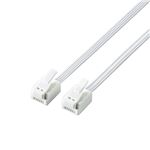 （まとめ） エレコム ツメ折れ防止モジュラーケーブル MJ-T2WH 【×10セット】