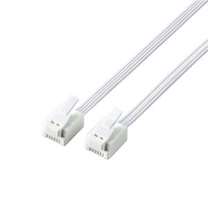 （まとめ） エレコム ツメ折れ防止モジュラーケーブル MJ-T5WH 【×10セット】