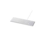 （まとめ） BUFFALO バッファロー USB接続 有線スタイリッシュキーボード ホワイト BSKBU15WHWH 【×2セット】