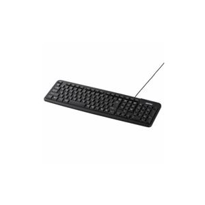 （まとめ） BUFFALO バッファロー USB接続 有線スタンダードキーボード ブラック BSKBU18BK 【×5セット】