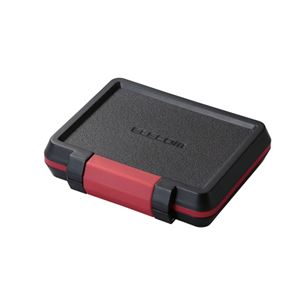 （まとめ） エレコム SD／microSD／XQDカードケース（耐衝撃） CMC-SDCHD02BK 【×5セット】