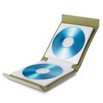 （まとめ） エレコム CD／DVD／Blu-ray対応手帳型メディアケース／マグネット開閉／12枚収納／ホワイト CCD-CB12WH 【×5セット】