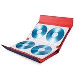 （まとめ） エレコム CD／DVD／Blu-ray対応手帳型メディアケース／マグネット開閉／56枚収納／ネイビー CCD-CB56NV 【×3セット】