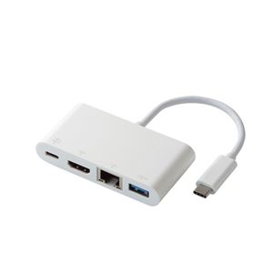 エレコム USB Type-C接続ドッキングステーション（PD対応） DST-C02WH