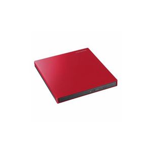 IOデータ DVRP-UT8LRA USB 3.0／2.0対応 バスパワー駆動ポータブルDVDドライブ ルビーレッド